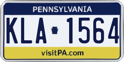 PA license plate KLA1564