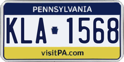 PA license plate KLA1568