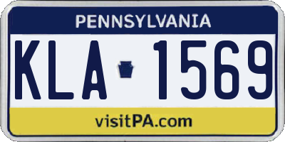 PA license plate KLA1569