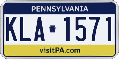 PA license plate KLA1571