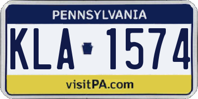 PA license plate KLA1574