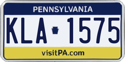 PA license plate KLA1575
