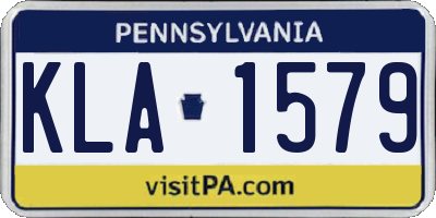 PA license plate KLA1579