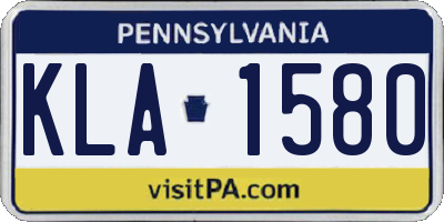 PA license plate KLA1580