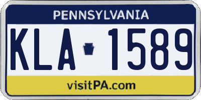 PA license plate KLA1589