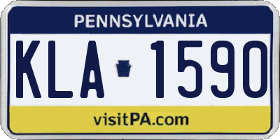 PA license plate KLA1590