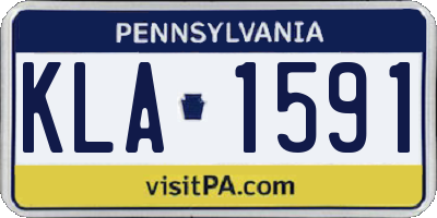 PA license plate KLA1591