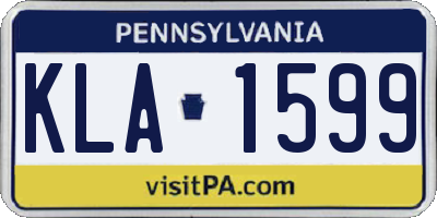 PA license plate KLA1599