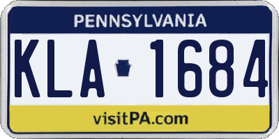 PA license plate KLA1684