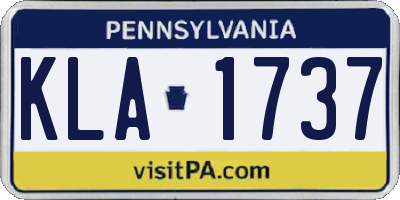 PA license plate KLA1737
