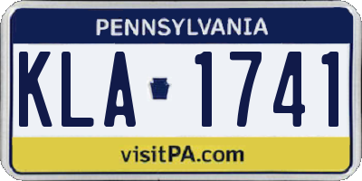 PA license plate KLA1741