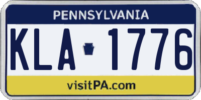 PA license plate KLA1776