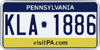 PA license plate KLA1886