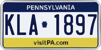 PA license plate KLA1897