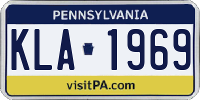 PA license plate KLA1969