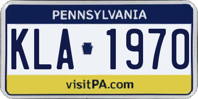 PA license plate KLA1970