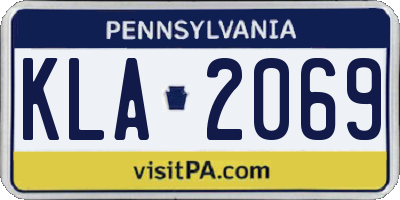 PA license plate KLA2069