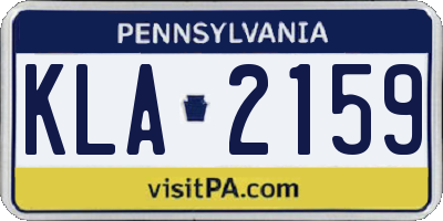 PA license plate KLA2159