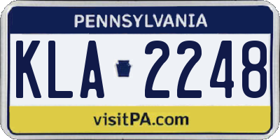PA license plate KLA2248