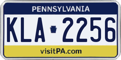 PA license plate KLA2256
