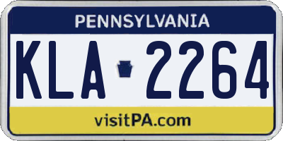 PA license plate KLA2264