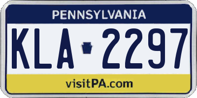PA license plate KLA2297