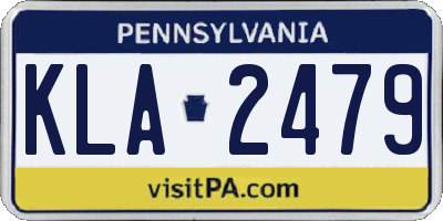 PA license plate KLA2479