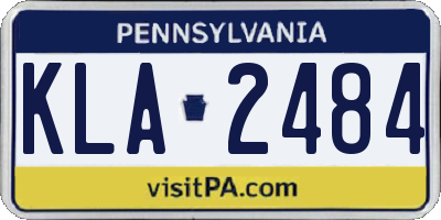 PA license plate KLA2484