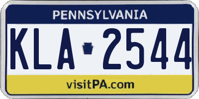 PA license plate KLA2544