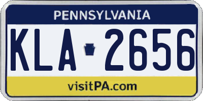 PA license plate KLA2656