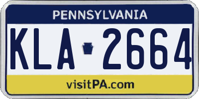 PA license plate KLA2664