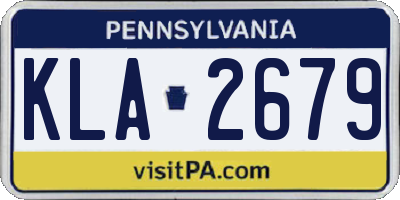 PA license plate KLA2679