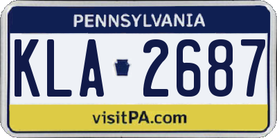 PA license plate KLA2687