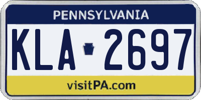 PA license plate KLA2697