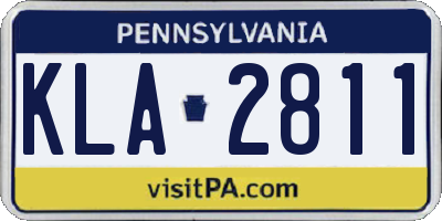 PA license plate KLA2811