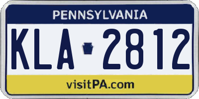 PA license plate KLA2812
