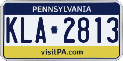 PA license plate KLA2813