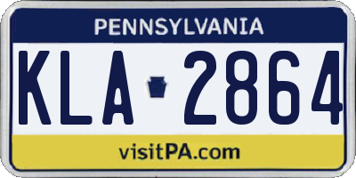 PA license plate KLA2864