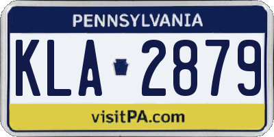 PA license plate KLA2879