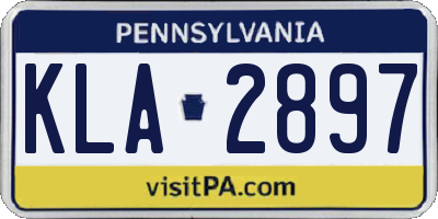 PA license plate KLA2897
