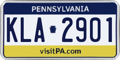 PA license plate KLA2901