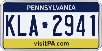 PA license plate KLA2941