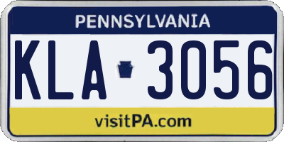 PA license plate KLA3056