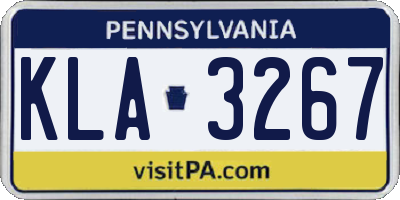 PA license plate KLA3267