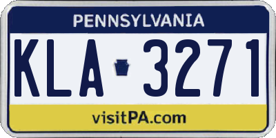 PA license plate KLA3271