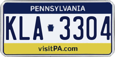 PA license plate KLA3304