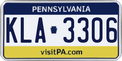 PA license plate KLA3306