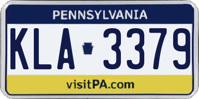 PA license plate KLA3379