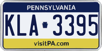 PA license plate KLA3395