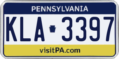 PA license plate KLA3397